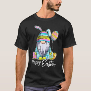 Cute Easter Gnome Eggs Hunting Basket Cute Happy E T-Shirt