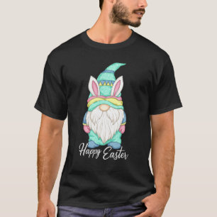 Cute Easter Gnome Eggs Hunting Basket Happy Easter T-Shirt
