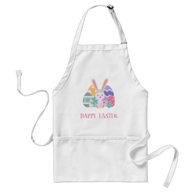Cute Easter Group Eggs Happy Hoppy Easter day Standard Apron (Front)