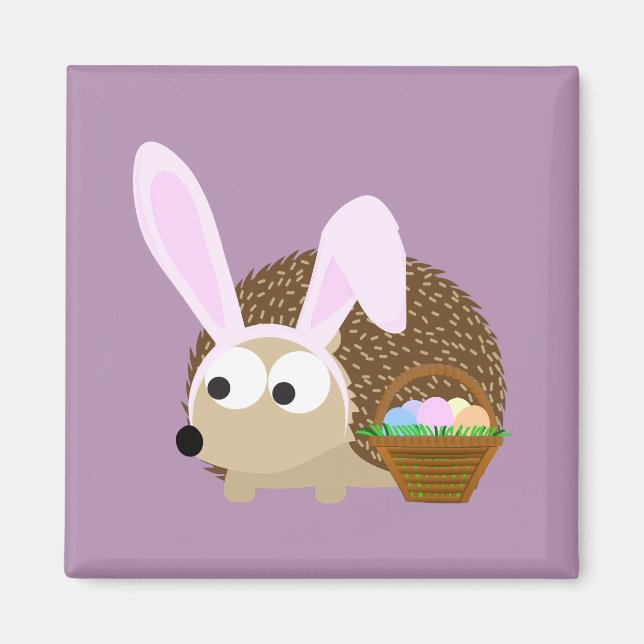 Cute Easter Hedgehog Magnet (Front)