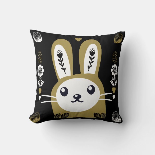 Cute Easter Holiday Rabbit Cushion (Front)