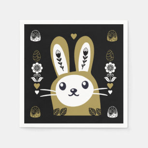 Cute Easter Holiday Rabbit Napkin