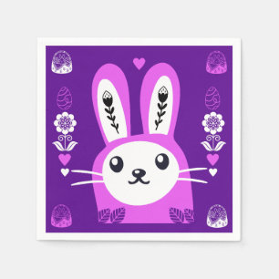 Cute Easter Holiday Rabbit Napkin