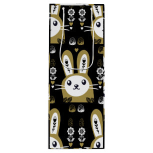 Cute Easter Holiday Rabbit Wine Gift Bag