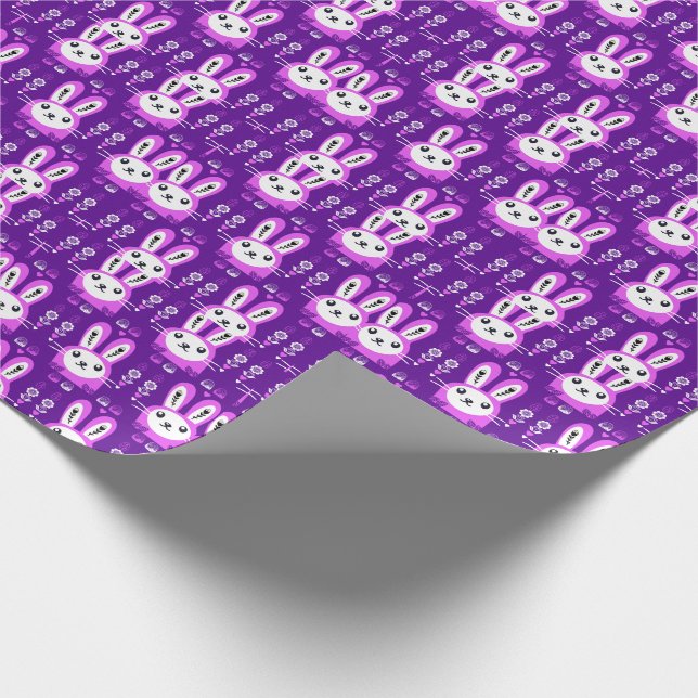 Cute Easter Holiday Rabbit Wrapping Paper (Corner)