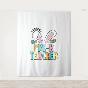 Cute Easter Hoppy Pre K Teacher Bunny Ears Tapestry