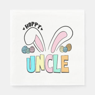 Cute Easter Hoppy Uncle Bunny Ears Napkin