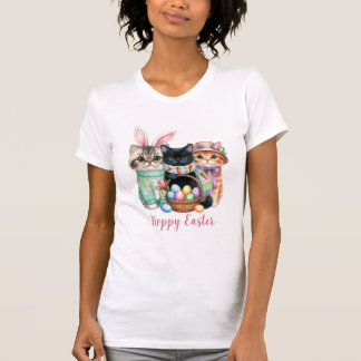 Cute Easter Kittens with Eggs T-Shirt