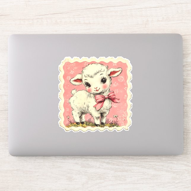 Cute Easter Lamb Sticker (Computer)
