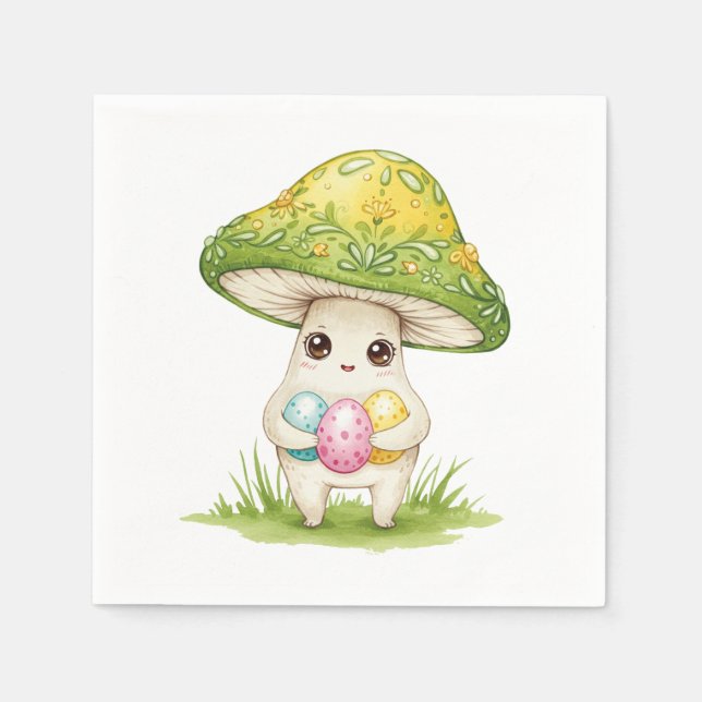 Cute Easter mushroom Napkin (Front)