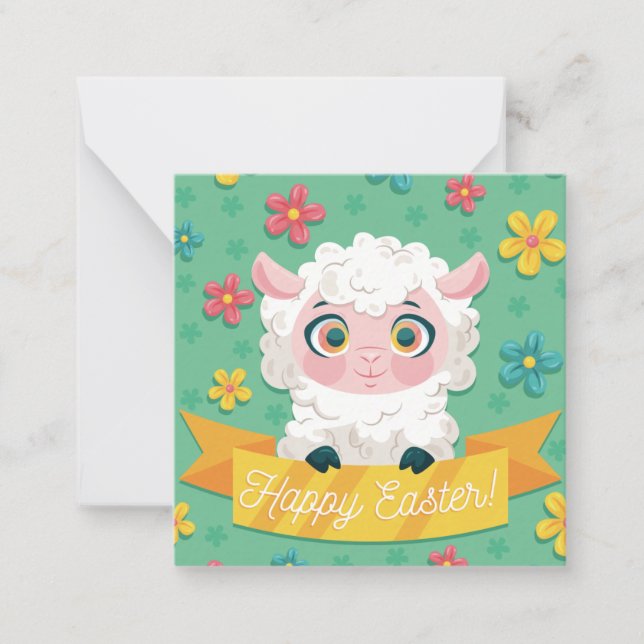 Cute Easter Note Card (Front)