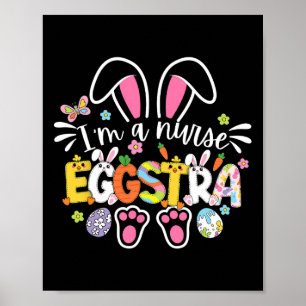 Cute Easter Nurse Eggstra Medical Crews Bunny Medi Poster