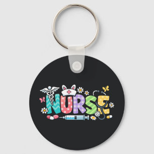 Cute Easter Nurse Medical Humor Key Ring