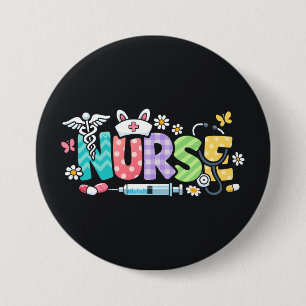Cute Easter Nurse Medical Humour 7.5 Cm Round Badge