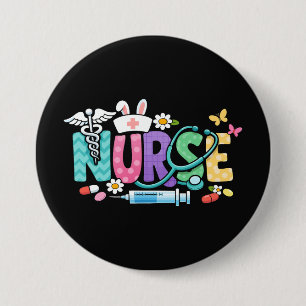 Cute Easter Nurse Medical Humour 7.5 Cm Round Badge