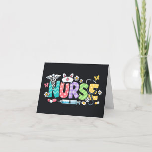 Cute Easter Nurse Medical Humour Holiday Card
