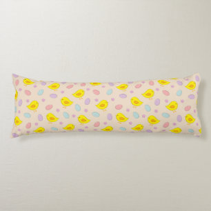 Cute Easter pattern Chickens Eggs Custom colour Body Cushion