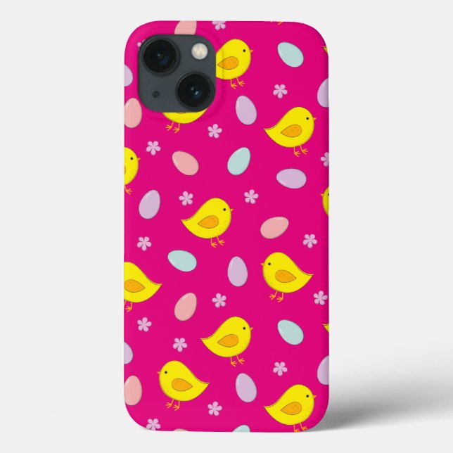Cute Easter pattern Chickens Eggs Custom colour Case-Mate iPhone Case (Back)