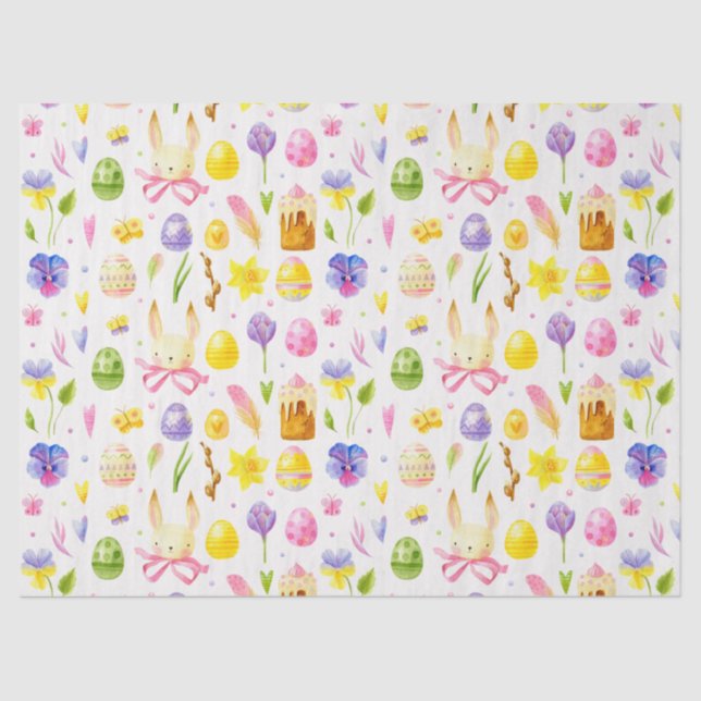 Cute Easter Pattern  Tissue Paper (Front)