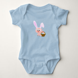 Cute Easter Pig  Baby Bodysuit