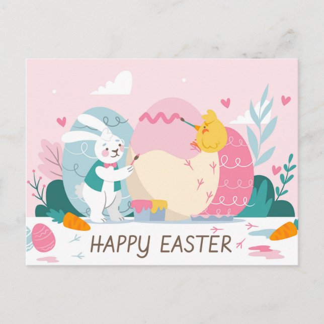 Cute Easter Postcard (Front)