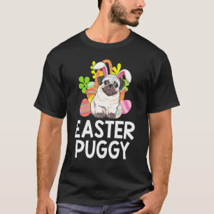 Cute Easter Puggy Pug Dog Easter Day Women Kids Bo T-Shirt