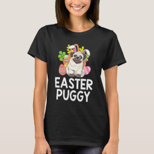 Cute Easter Puggy Pug Dog Easter Day Women Kids Bo T-Shirt