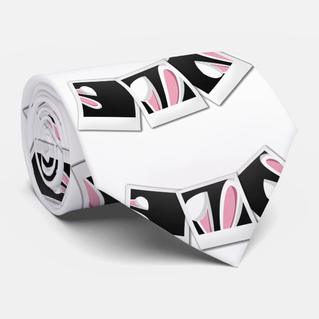 Cute Easter Rabbit Bunny  Tie (Rolled)