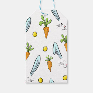 Cute Easter Rabbit Egg Carrot Pattern Gift Gift Tags