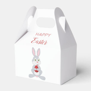 Cute Easter Rabbit Red Easter Egg  Favour Box