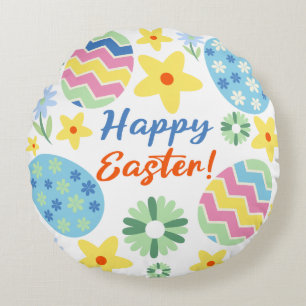 Cute Easter  Round Cushion