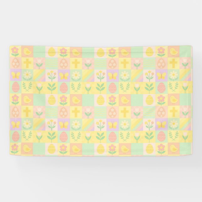 Cute Easter/spring patterned Banner (Horizontal)