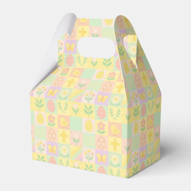 Cute Easter/spring patterned Favour Box (Front Side)