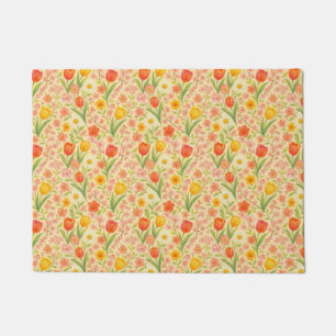 Cute Easter/spring patterned flowers Doormat