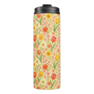 Cute Easter/spring patterned flowers Thermal Tumbler