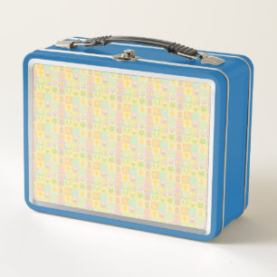 Cute Easter/spring patterned Metal Lunch Box