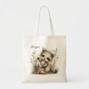 Cute Easter Squirrel Illustration Tote Bag