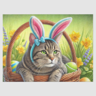 Cute Easter Tabby Cat Tissue Paper