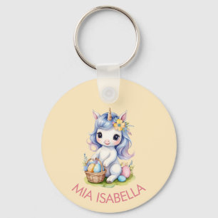 Cute Easter Unicorn Keychain