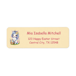Cute Easter Unicorn - Return Address Label