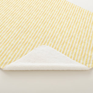 Cute Easter Yellow Stripes Sherpa Blanket