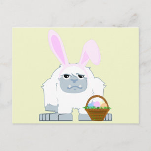 Cute Easter Yeti Holiday Postcard