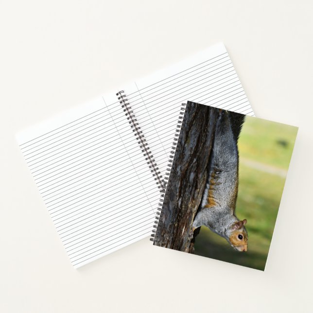 Cute Eastern Grey Squirrel Nature Photo Notebook (Inside)