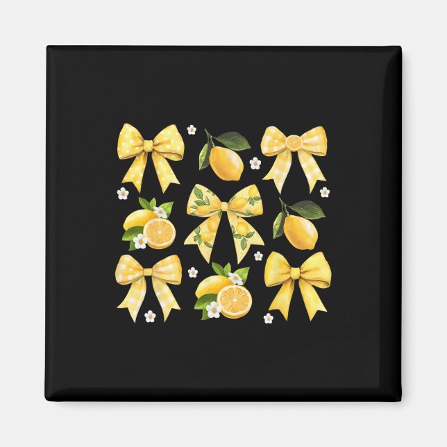 Cute Easy Peasy Bow Lemon Squeezy Hello Summer Vac Magnet (Front)