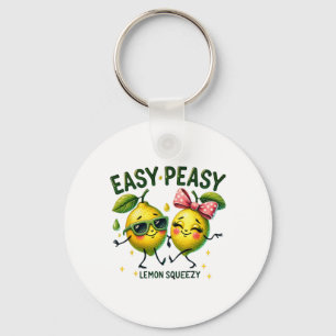Cute Easy Peasy Lemon Squeezy Hello Summer Vacatio Key Ring