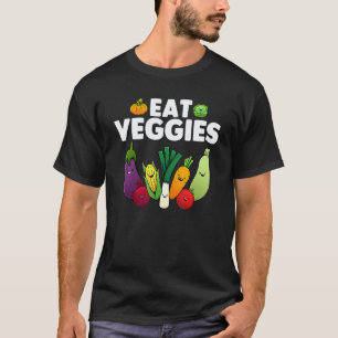 Cute Eat Veggies For Men Women Healthy Vegetarian  T-Shirt
