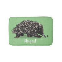 Cute echidna with bee cartoon illustration