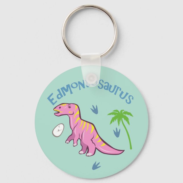 Cute Edmontosaurus Key Ring (Front)