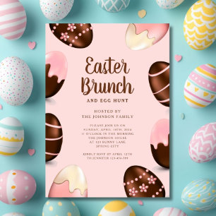 Cute Egg Hunt And Easter Brunch Invitation