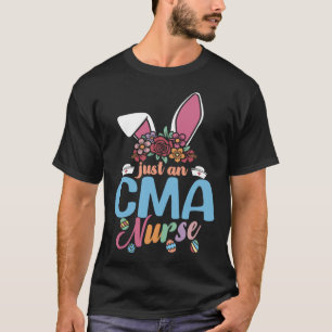 Cute Eggcellent CMA Nurse Easter Bunny Ears Nurse  T-Shirt